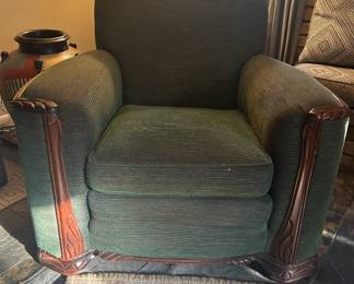 Vintage chair rebuilt, and reupholstered