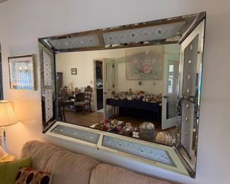 Decorative wall mirror (58.5” W x 38.5” H)