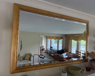 Lot 18: Large Vintage Mirror w/Gilded Frame, Approx. 48x24