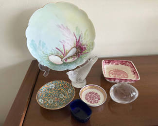 Lot 15: Antique Crystal & Porcelain Lot, All items pictured included