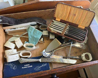Lot 27: Lot Misc. Flatware, Napkin Rings Etc.