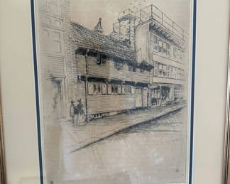 Lot 13: George Plowman Early 19th Century Etching, Pencil Signed!