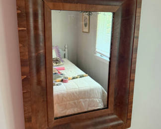 Lot 31: Antique Miniature Mirror, Approx. 18x12