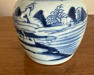 Lot 9: 19th Century Blue & White Chinese Ginger Jar