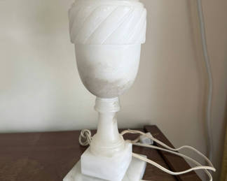 Lot 16: Antique Alabaster Lamp