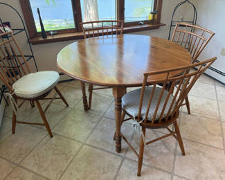 Lot 12: Country Table & Four Chairs