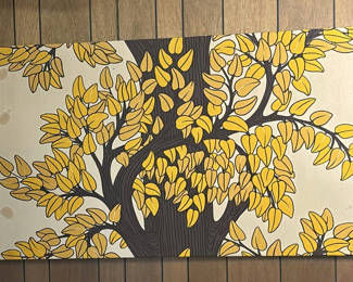 Lot 126: Tree with Yellow Leaves Canvas Art