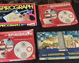 Lot 115: Vintage Spirograph kits, puzzles, and board games