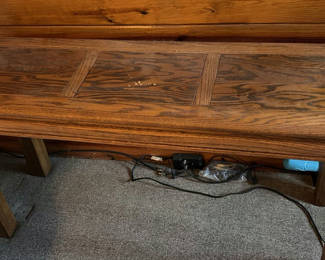 Lot 18: Oak rectangular coffee table with paneled top