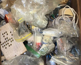 Lot 56: Assorted hardware and electrical components