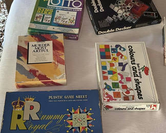 Lot 104: Assorted Board Games, Card Games, and Puzzle Sets