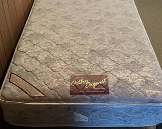 Lot 33: 3 Twin mattresses with 2 Decorative Headboards
