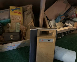 Lot 215: Assorted hardware in a storage box
