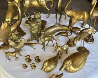 Hundreds of Antique Solid Brass Animals - This is just a sample!