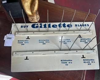 Vtg Gillette Metal Rack