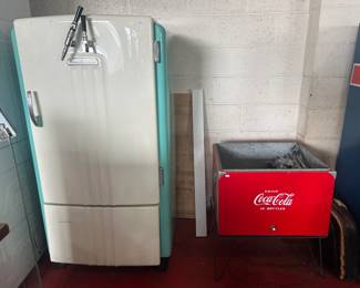 Vtg Refrigerator, Vtg Coca-Cola Cooler