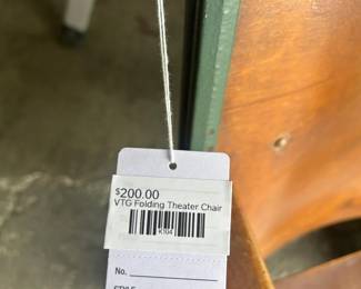 Vtg Folding Theater Chair