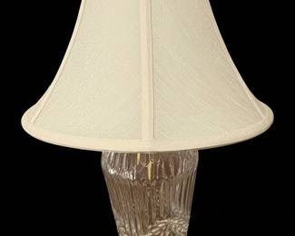 Waterford Crystal Table Lamp with Linen Shade