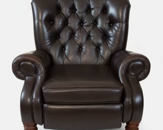 Chesterfield Style Tufted Leather Recliner