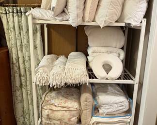 Assorted Linens and Pillows