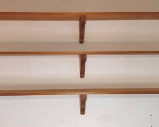 Wooden Wall Mounted Three Tiered Shelf