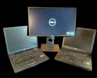 Computer 22 Monitor And Two Used Laptops Bundle