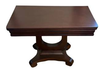 02 Antique American Empire Mahogany Game Table