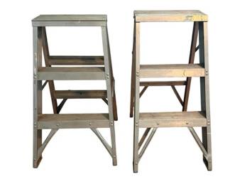 Two Aluminum Step Stools