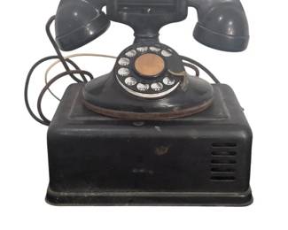 Vintage Electric Model 202 D1 Oval Base Rotary Telephone With Metal Ringer Box