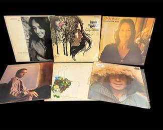 Joan Baez, Paul Simon Joni Mitchell LPs