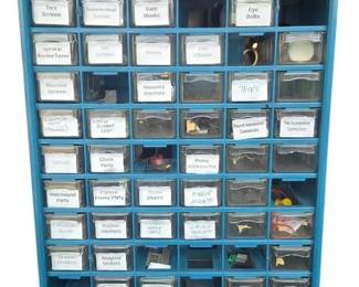 60 Drawer Plastic Hardware Organizer With Hardware