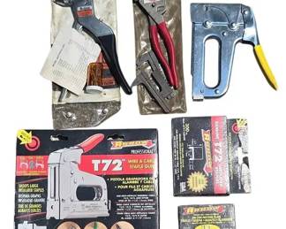 Vintage Arrow T72 T59 Staple Guns With Pop Rivet Tool Pliers