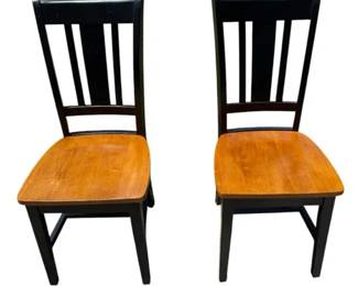 Pair of John Thomas San Remo Solid Wood Splatback Dining Chairs
