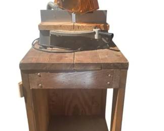 10 Rockwell Miter Saw Mounted On Homeade Rolling Wood Stand