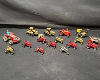 Assorted Die-Cast Miniature Toy Tractors
