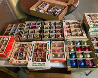 Vintage glass ornaments