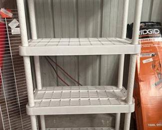 White Plastic 4 Shelves 30 x13 x55