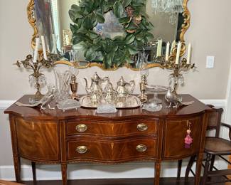 Henkel Harris Federal Style Bowfront Sideboard