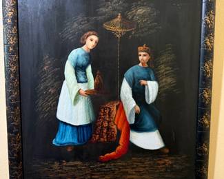 Vintage Lacquer Painting