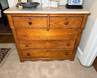 Victorian Marble Top Chest of Drawers