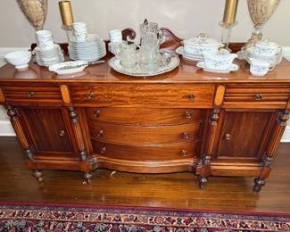 Antique Empire Style Sideboard Buffet