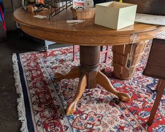 Vintage Oak Pedestal Dining Table