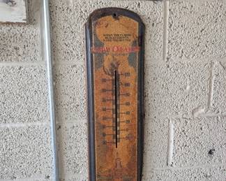 Vintage Metal Advertising Thermometer