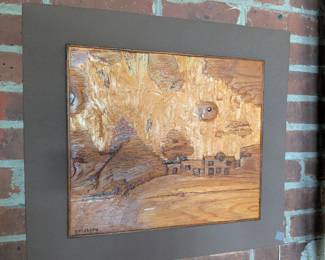 Wood Chiseled Landscape by Goldberg