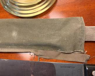 Machete by Ontario knife company- US Stamped Canvas Scabbard