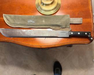 Machete by Ontario knife company- US Stamped Canvas Scabbard