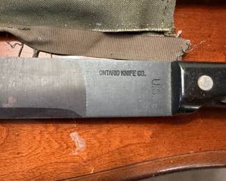 Machete by Ontario knife company- US Stamped Canvas Scabbard
