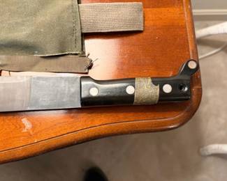 Machete by Ontario knife company- US Stamped Canvas Scabbard