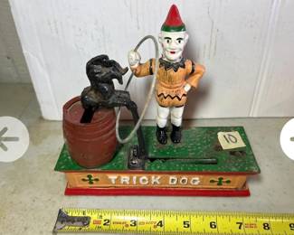 Trick Dog Cast Iron Bank