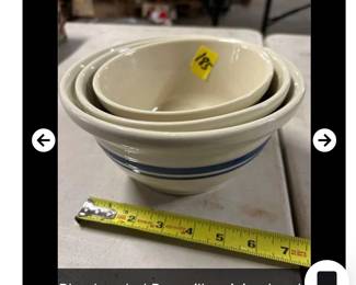 Roseville Blue Band Nesting Bowls